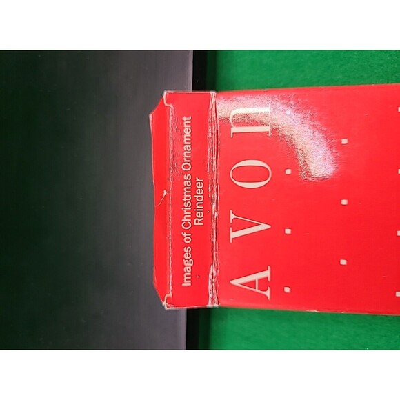 Avon Vintage Reindeer Christmas Ornament 4" Clear Plastic - Picture 8 of 8